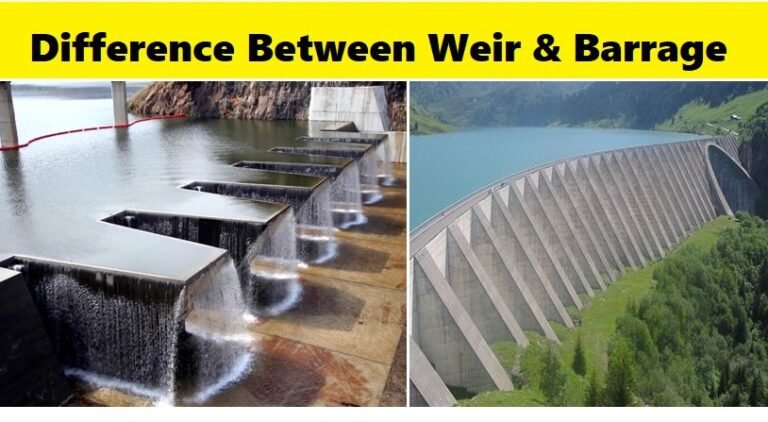 Difference Between Weir and Barrage